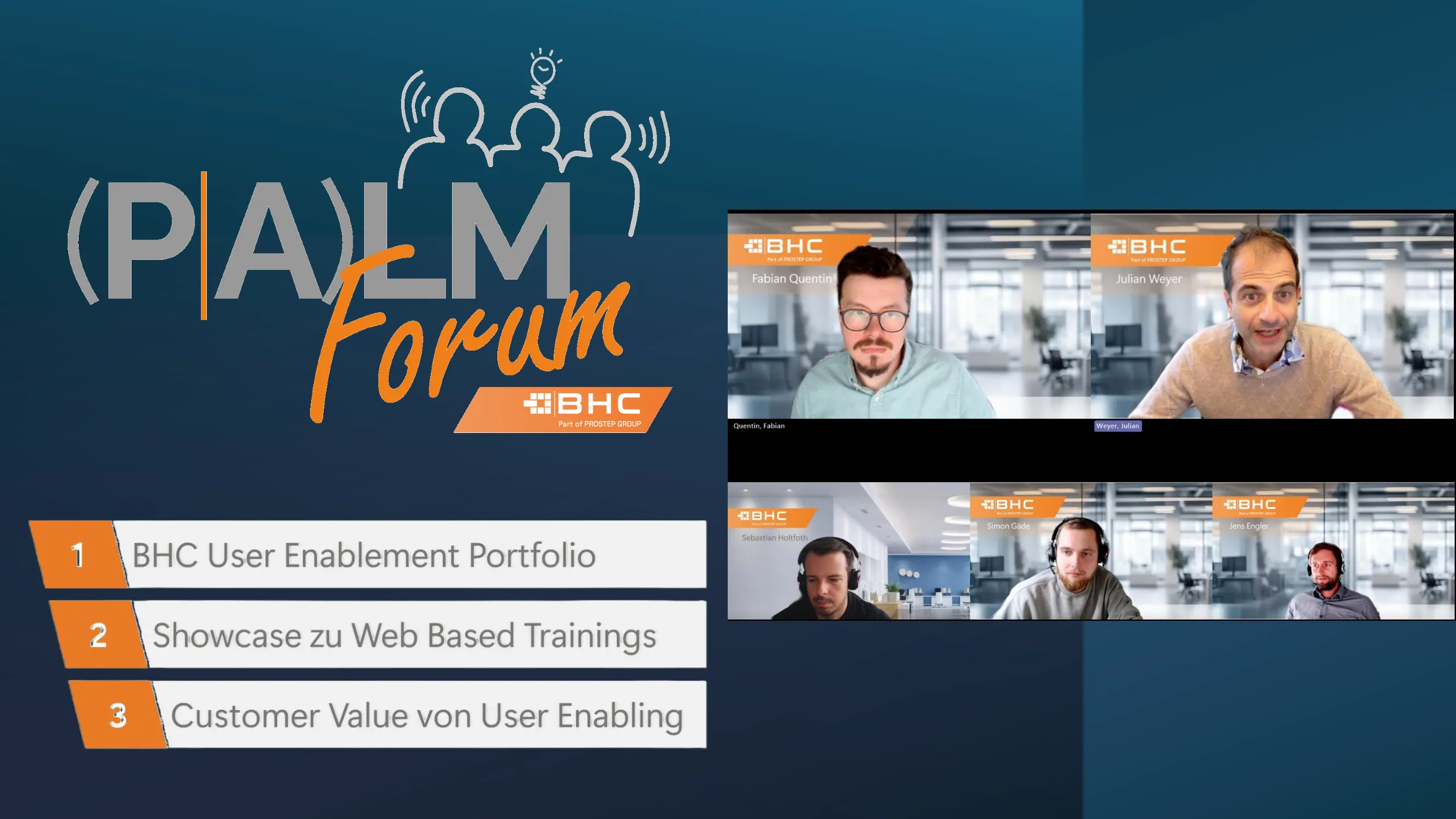 Fabian Quentin, Julian Weyer, Sebastian Holtfoth, Simon Gäde and Jens Engler at PALM Forum